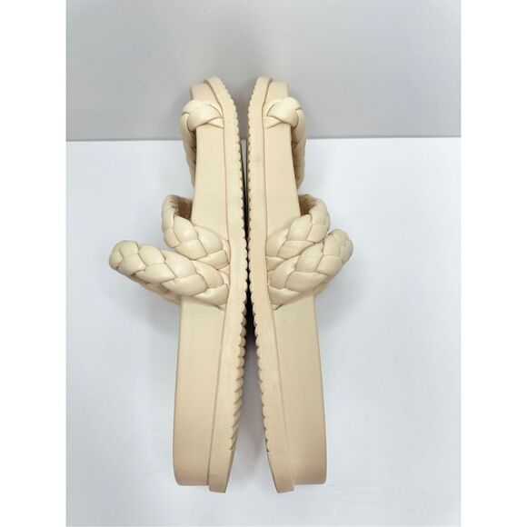 BP Sandals Womens Size 13 Cream Braided Slip On Open Toe Bohemian - Picture 7 of 8